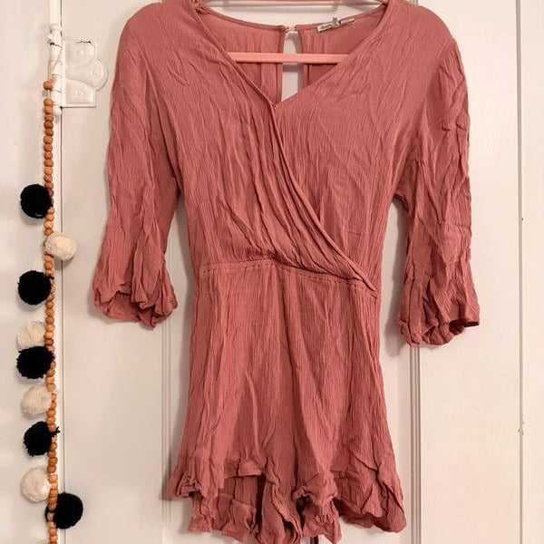 Charlotte Russe Dusty Rose Romper Size M