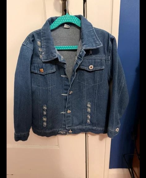 Boys 4T Denim Jacket with Construction Truck Graphic 2