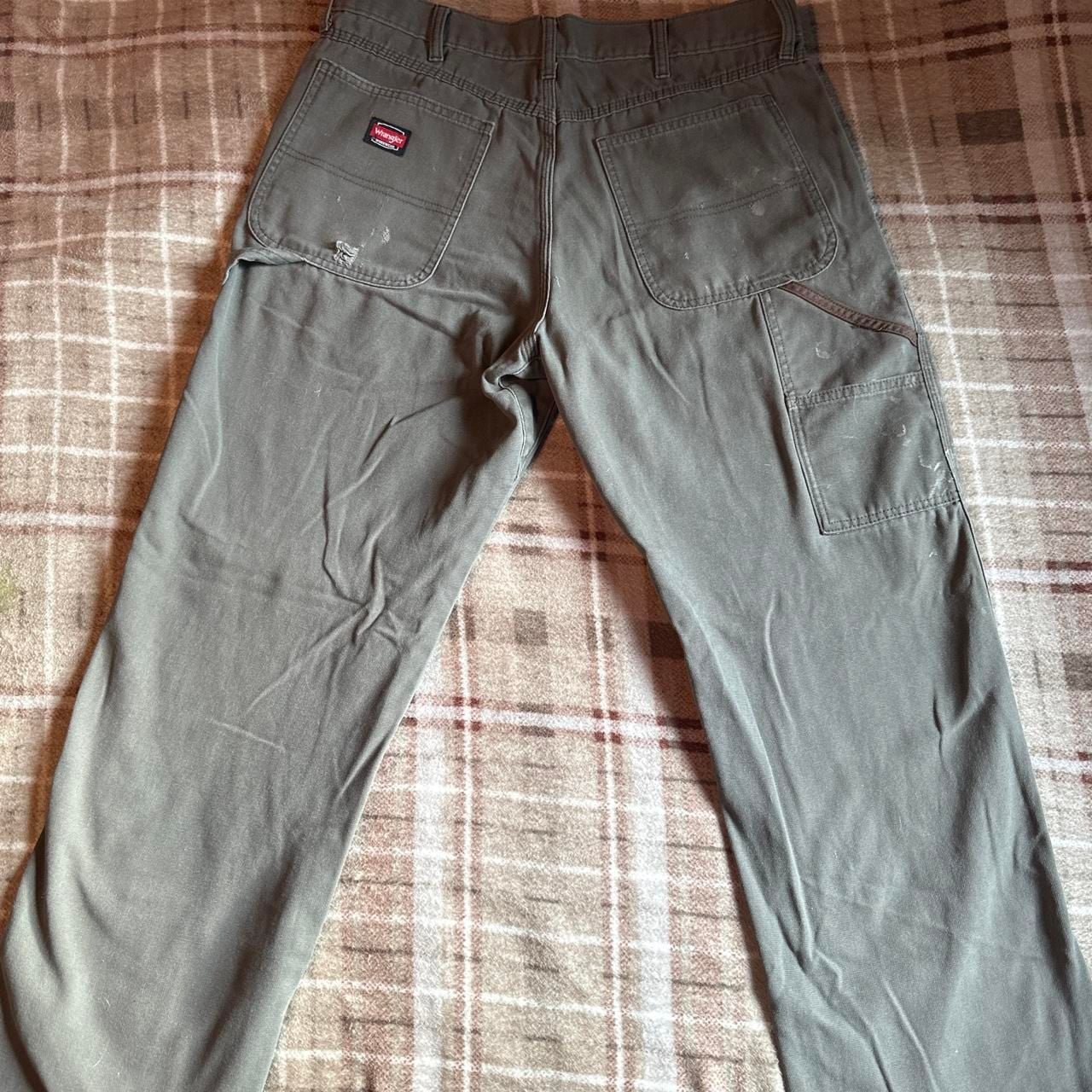 Wrangler Workwear Utility Pants Size 34x32 Gray Cotton Blend 4
