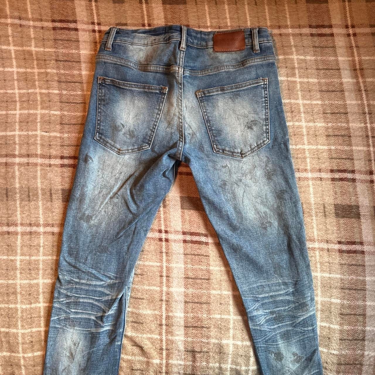 Valabasas Paint Splatter Denim Jeans Size 30 Slim Distressed Light Wash 3