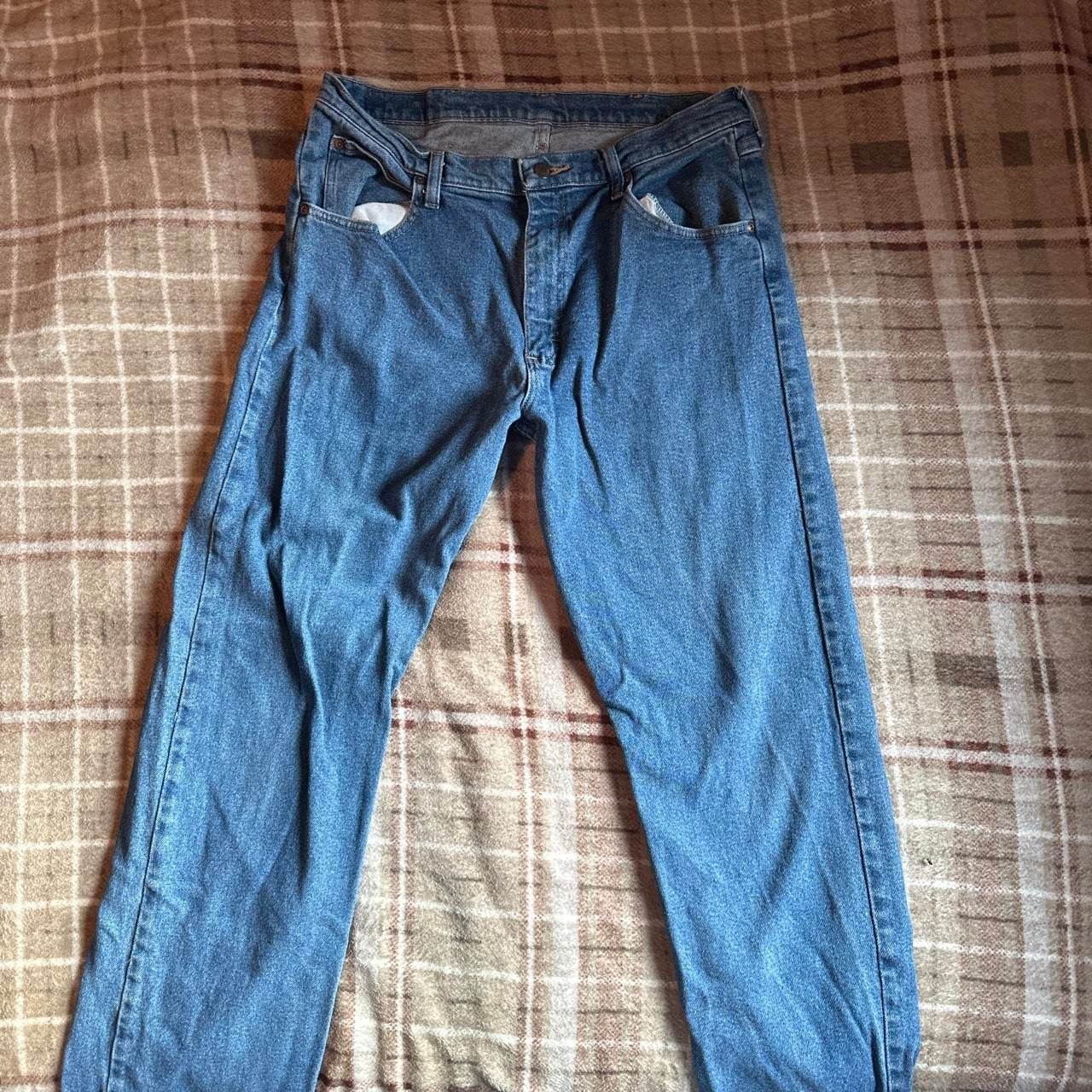 Wrangler Premium Quality Denim Jeans 34 X 32 Blue Comfort Guaranteed 2