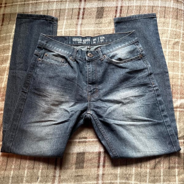 Vintage Genes Slim Fit Jeans Size 30x30 Dark Wash