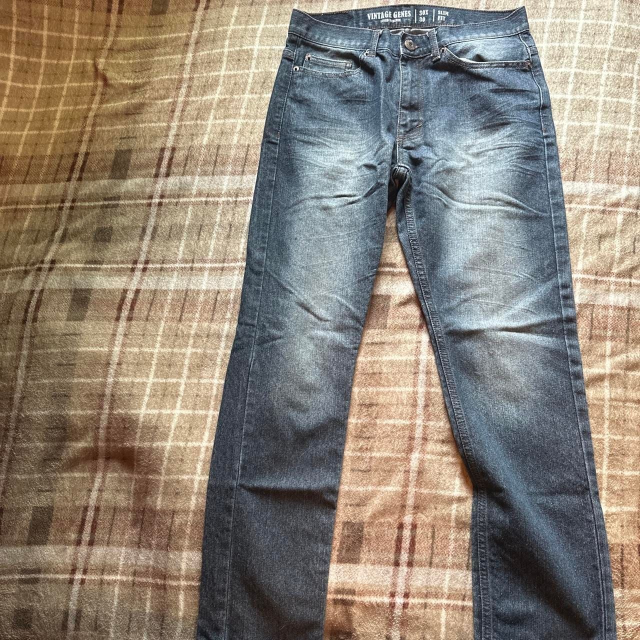 Vintage Genes Slim Fit Jeans Size 30x30 Dark Wash 3