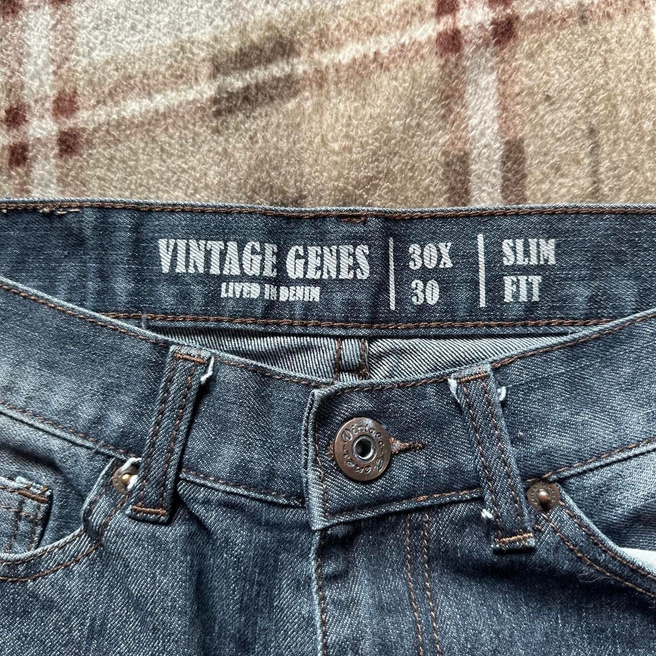 Vintage Genes Slim Fit Jeans Size 30x30 Dark Wash 5