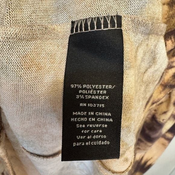 Zac & Rachel women’s brown tie dye oversized top with balloon sleeve size smalll 9