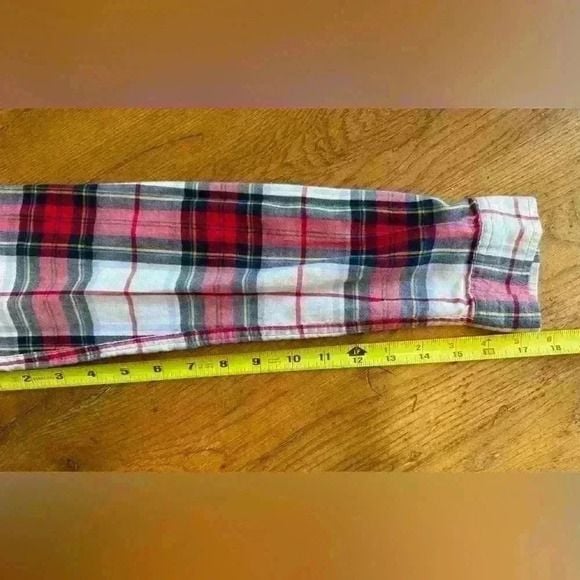 SO authentic American Heritage women’s plaid button up long sleeve shirt size M 3