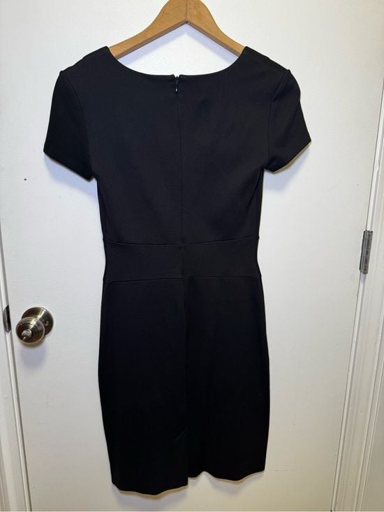 Banana Republic Black Short-Sleeve Sheath Dress 3