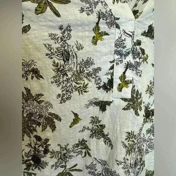 Ana pullover v neck cotton blend blouse floral print size XS 11