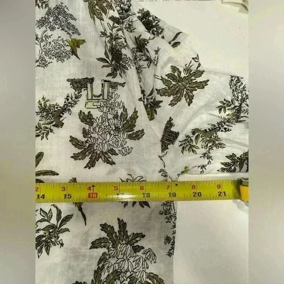 Ana pullover v neck cotton blend blouse floral print size XS 12