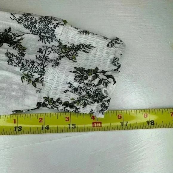Ana pullover v neck cotton blend blouse floral print size XS 13
