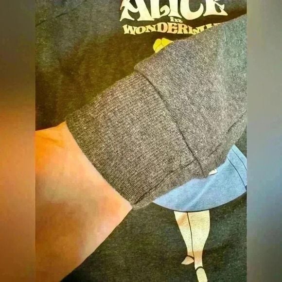 Alice in wonderland Disney brand dark grey sweatshirt size small 7