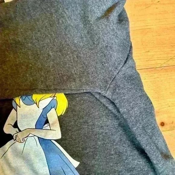 Alice in wonderland Disney brand dark grey sweatshirt size small 8
