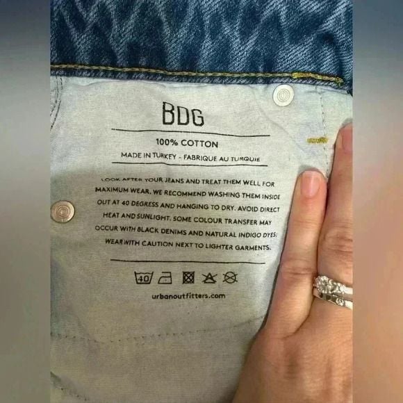 BDG Jessye denim jeans by Urban Outfitters size W26 and L32 100% cotton 12