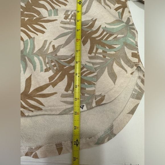Life Integrity Earth women quarter zip oversized sweatshirt floral beige size m 16