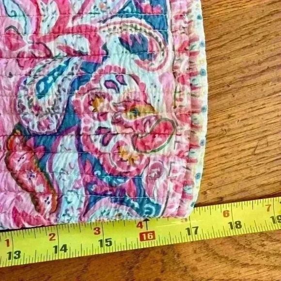 La Cera women’s quilted reversible jacket colorful paisley size medium 14
