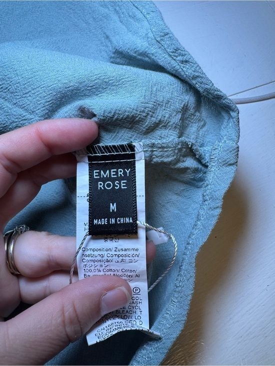 Relaxed Scoop Neck Layered Hem Tunic - Sage Green 100% Cotton Size Medium 6