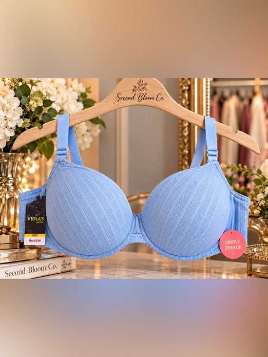 Viola’s Secret Light Blue Gentle Push Up Bra 40C NWT 2