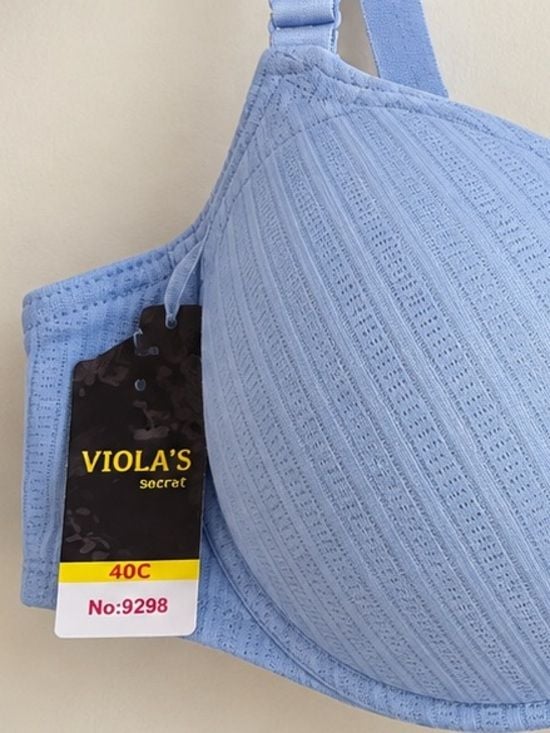 Viola’s Secret Light Blue Gentle Push Up Bra 40C NWT 4