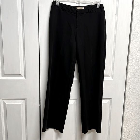 Coldwater Creek Black 2 Pocket Mid Rise National Fit Dress Pants Size 10 2