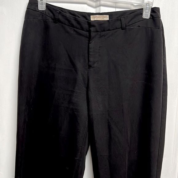 Coldwater Creek Black 2 Pocket Mid Rise National Fit Dress Pants Size 10 3