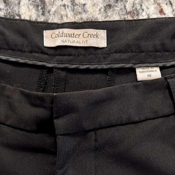 Coldwater Creek Black 2 Pocket Mid Rise National Fit Dress Pants Size 10 9
