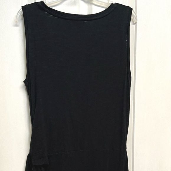 Talbots Black Sleeveless Knot-Waist Maxi Dress Size S 8