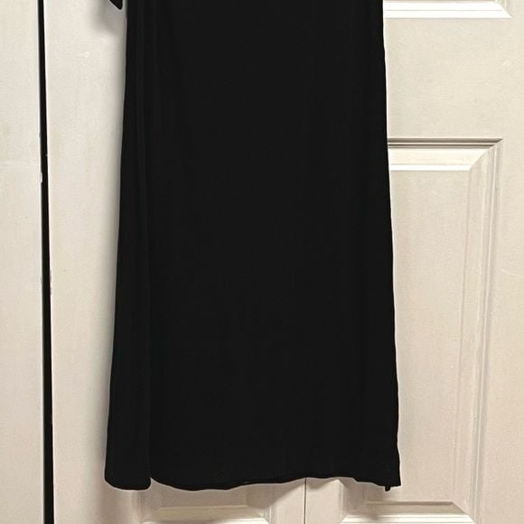 Talbots Black Sleeveless Knot-Waist Maxi Dress Size S 10