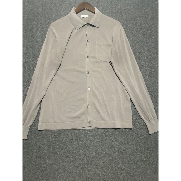 Men's Casual Button-Down Shirt - Taupe 2