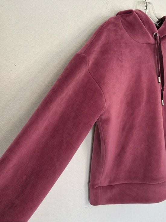 Forever 21 Women’s Mauve Pink Velour Pullover Hoodie Size Small 4