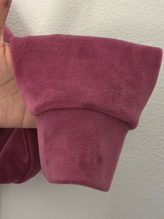 Forever 21 Women’s Mauve Pink Velour Pullover Hoodie Size Small 6