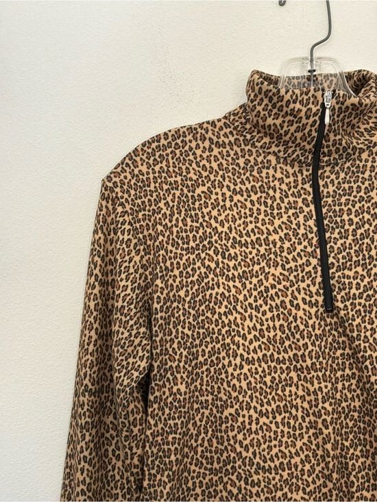 NILS Sportswear Women’s Leopard Print Quarter Zip Pullover Top Size Medium 6