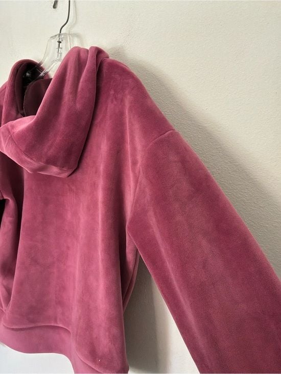 Forever 21 Women’s Mauve Pink Velour Pullover Hoodie Size Small 8