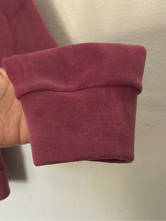 Forever 21 Women’s Mauve Pink Velour Pullover Hoodie Size Small 9