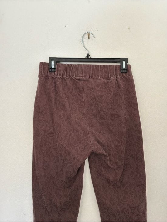 Soft Surroundings Brown Floral Jacquard Pull-On Pants Size Small 11