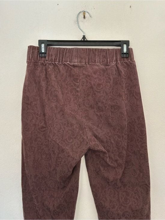Soft Surroundings Brown Floral Jacquard Pull-On Pants Size Small 12