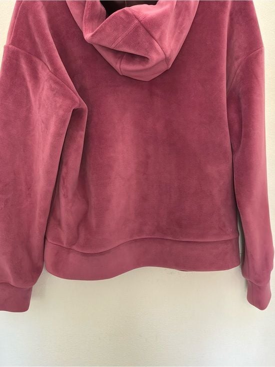 Forever 21 Women’s Mauve Pink Velour Pullover Hoodie Size Small 12
