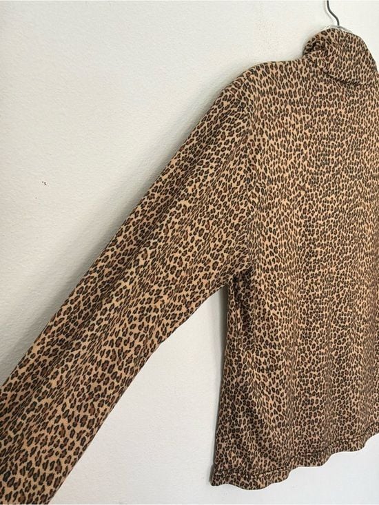 NILS Sportswear Women’s Leopard Print Quarter Zip Pullover Top Size Medium 11