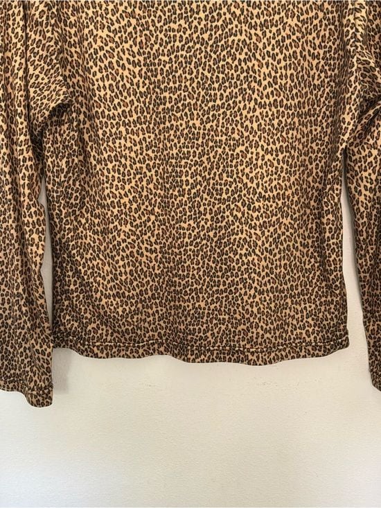 NILS Sportswear Women’s Leopard Print Quarter Zip Pullover Top Size Medium 13