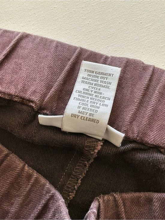 Soft Surroundings Brown Floral Jacquard Pull-On Pants Size Small 15