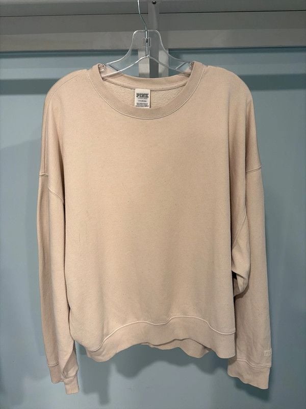 Victoria's Secret PINK Beige Crewneck Sweatshirt 2