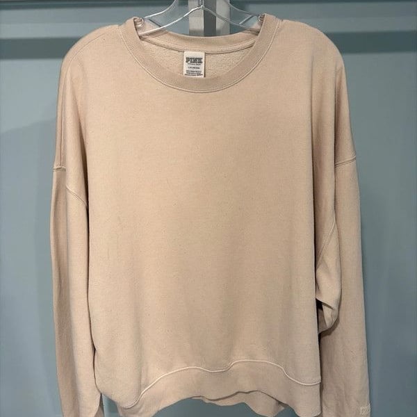 Victoria's Secret PINK Beige Crewneck Sweatshirt