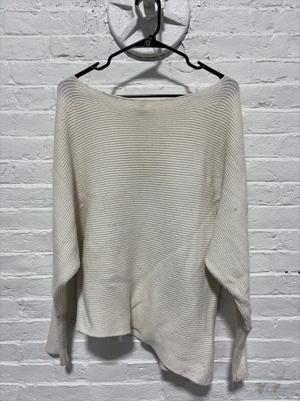 Off white express ribbed knit pullover sweater 2