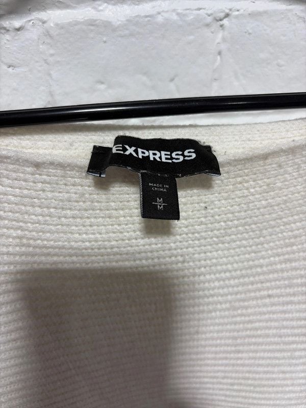 Off white express ribbed knit pullover sweater 5