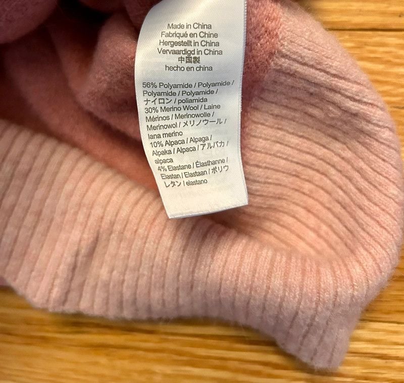 J. Crew Striped Turtleneck Sweater Pink Supersoft Yarn 6