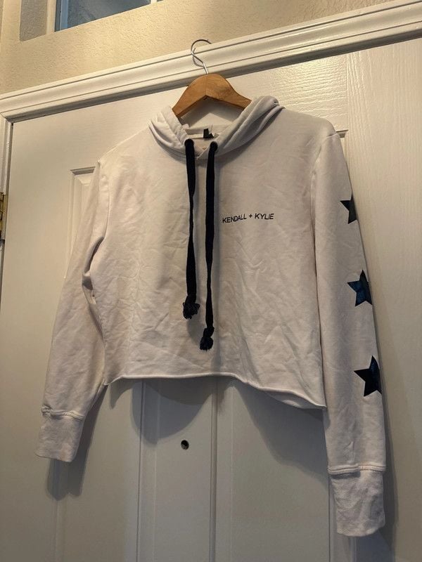 Kendall and Kylie Cropped Hooded Sweatshirt - M 2