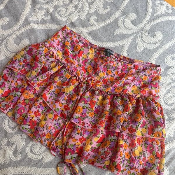 Wild Fable Summer Colors Floral Mini Skirt - S