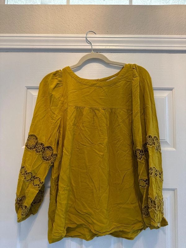 Loft| Mustard Color Blouse| Size S 2