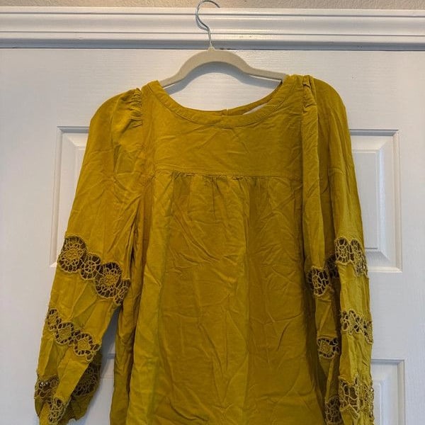 Loft| Mustard Color Blouse| Size S