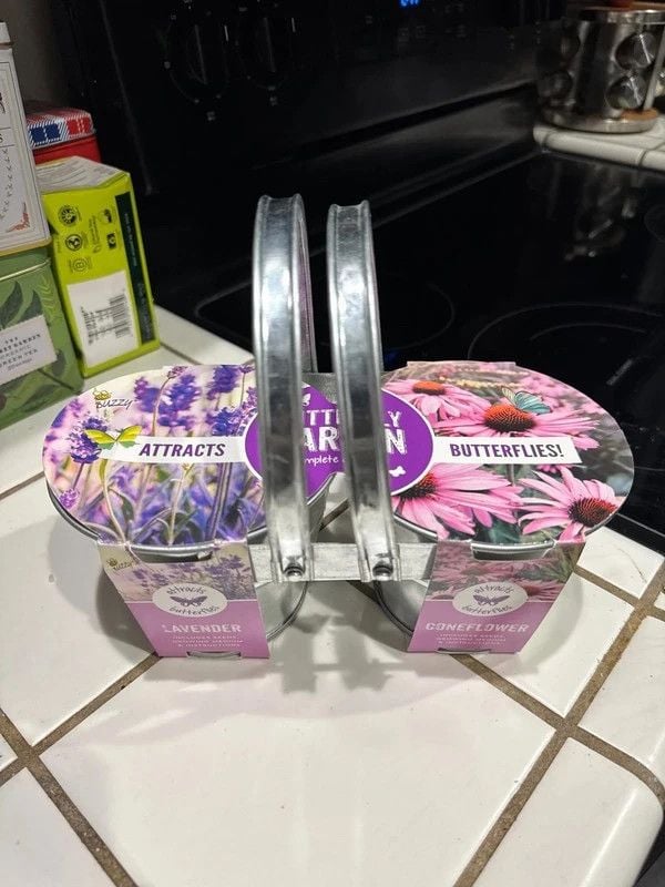 Lavender and Coneflower Butterfly garden grow kit 1