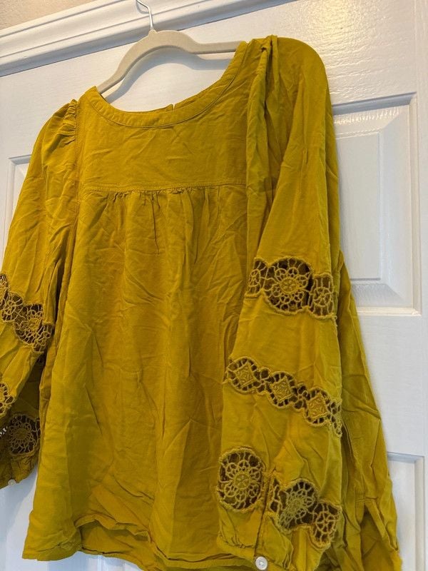 Loft| Mustard Color Blouse| Size S 3